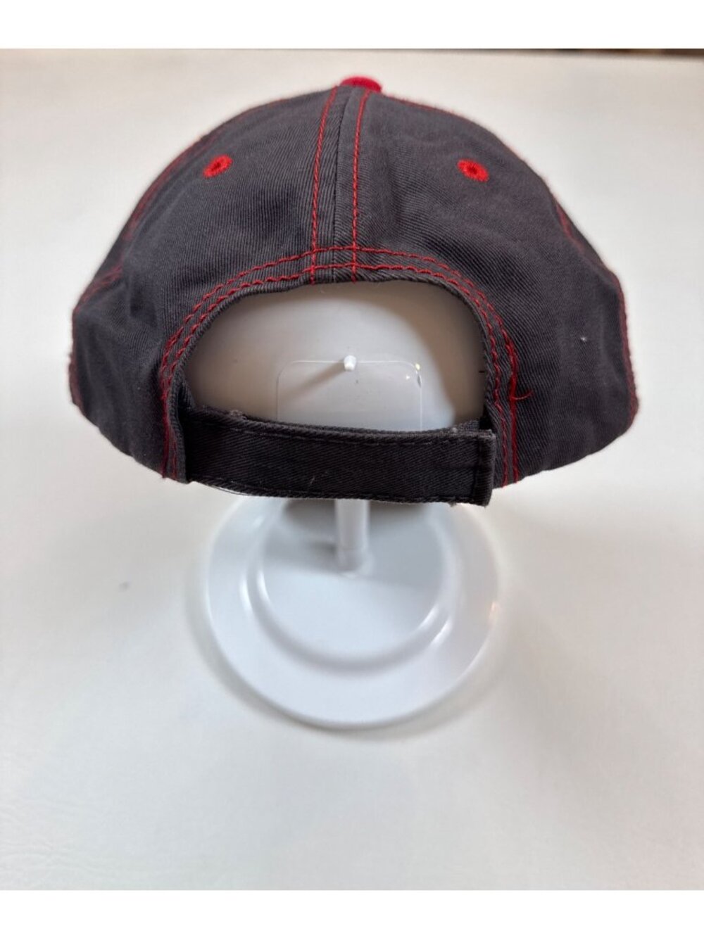 Mobil 1 Racing Adjustable Cotton Hat Gray Red Embroidery Stitching - Picture 3 of 7